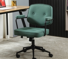 Ghế xoay tựa lưng đệm êm ái bọc vải da nano khung thép sơn tĩnh điện cao cấp TM188