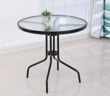 Bàn cafe mặt kính cường lực vuông hoặc tròn sắt sơn tĩnh điện TM262