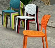 Ghế nhựa lỗ PP nhập khẩu nhiều màu sắc