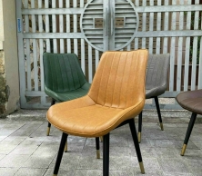 Ghế Ăn Loft Trám Sọc Bọc Da