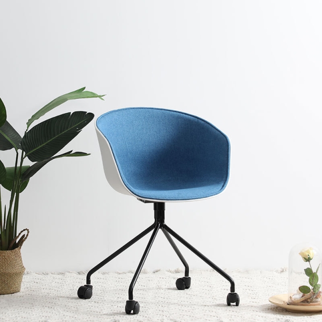 Ghế xoay bọc nỉ HAY24 chân thép