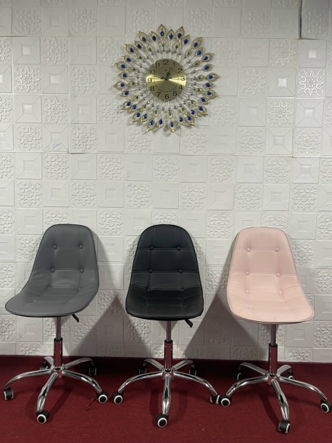 Ghế Xoay Văn Phòng Eames, Ghế Học Tập Làm Việc Nhiều Chức Năng, Chân Thép Lưng Nệm Bọc Da