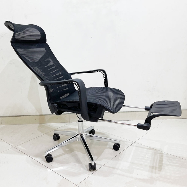 Ghế văn phòng chân xoay ngả lưng có tựa đầu TM740