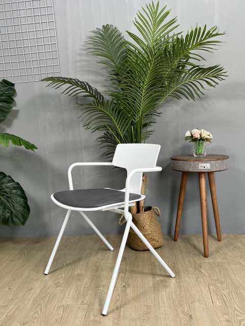 Ghế ăn, cafe, học tập, làm việc, trang điểm phong cách hàn quốc lưng nhựa có nệm khung thép sơn tĩnh điện TM713