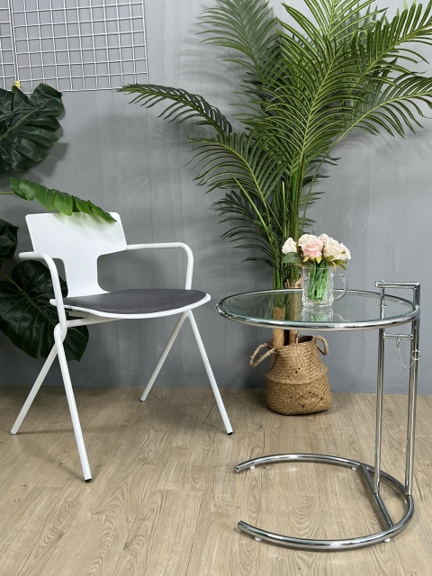 Ghế ăn, cafe, học tập, làm việc, trang điểm phong cách hàn quốc lưng nhựa có nệm khung thép sơn tĩnh điện TM713