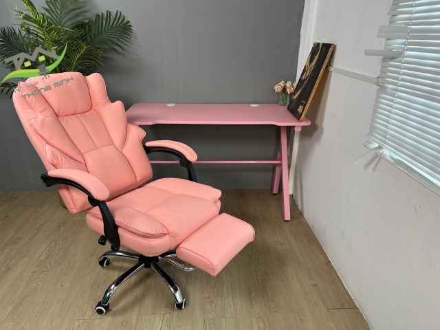 Ghế xoay da PU thiết kế công thái học nhiều màu sắc tích hợp sẵn massage có ngả lưng và gác chân TM916